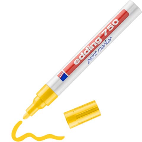 Marcatore a vernice edding 750 punta conica 2-4 mm giallo E-750 005
